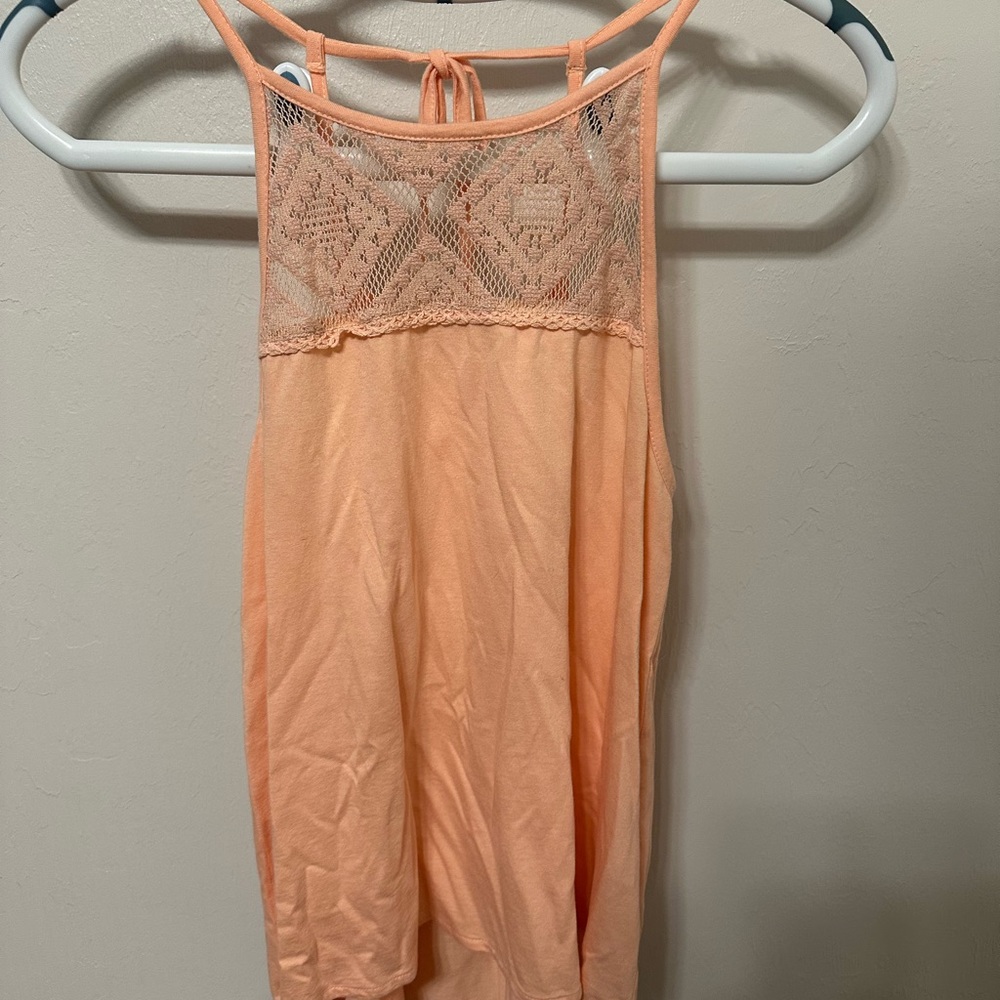 Roxy Peach Camisole with Lace Detail